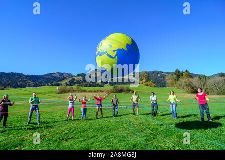 Lift the world to a new level Stock Photo