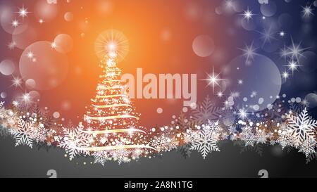 Christmas tree abstract background. Sparkling Christmas tree as symbol of Happy New Year and Merry Christmas holiday celebration. Bright shiny design Stock Vector
