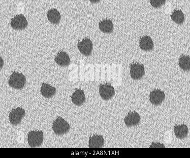 Light blue cheetah fur with dark grey round shape spots, seamless pattern Stock Photo