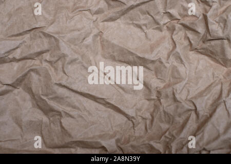 Close up crumpled creased paper old texture background for design Stock Photo