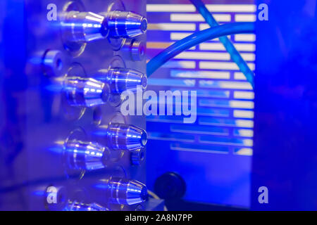 Automatic plastic injection molding machine - close up Stock Photo
