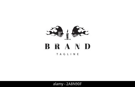 Vector logo on which an abstract image of two spirits talking to each other. Stock Vector