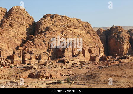 Royal Tombs at the Jabal al Khubtha rock massif in Petra, jordan Stock ...
