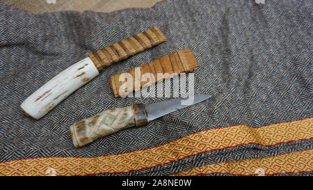 Floating nordic knife Stock Photo - Alamy