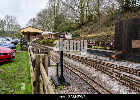 The famous miniature ride along railway museum, popular with families and children, One of Staffordshire's favourite tourist attractions Stock Photo