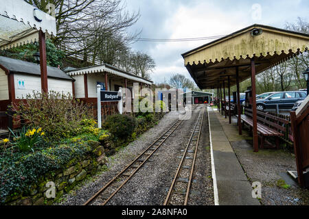 The famous miniature ride along railway museum, popular with families and children, One of Staffordshire's favourite tourist attractions Stock Photo