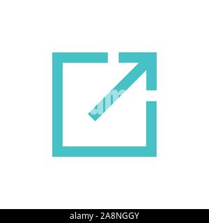 External Link Icon w image showing a link to a different website Stock Vector