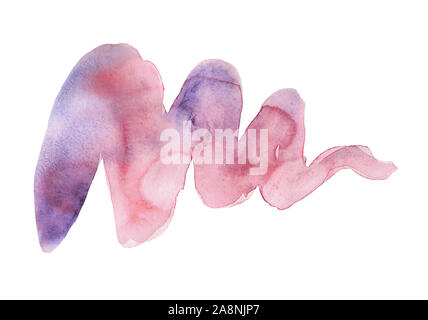 Watercolor blurred abstract background in pink-purple colors. Stock Photo