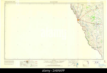 Eagle Pass, Texas, map 1958, 1:250000, United States of America by ...