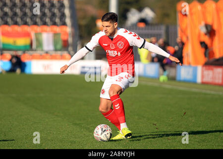 London, UK. 10th Nov, 2019. Danny Andrew of Fleetwood Town in action. The Emirates FA Cup, 1st round match, Barnet FC v Fleetwood Town at the Hive Stadium in Edgware, London on Sunday 10th November 2019 . this image may only be used for Editorial purposes. Editorial use only, license required for commercial use. No use in betting, games or a single club/league/player publications. pic by Steffan Bowen/Andrew Orchard sports photography/Alamy Live news Credit: Andrew Orchard sports photography/Alamy Live News Stock Photo