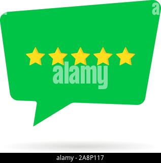 five rating star like positive feedback Stock Vector