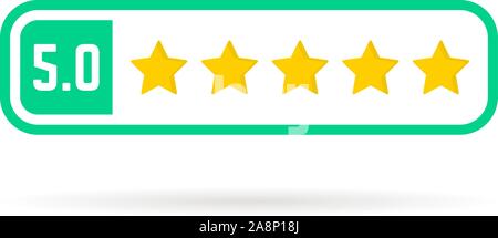 positive feedback frame like five stars Stock Vector