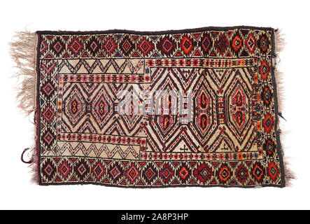 a precious persian carpet on white background Stock Photo