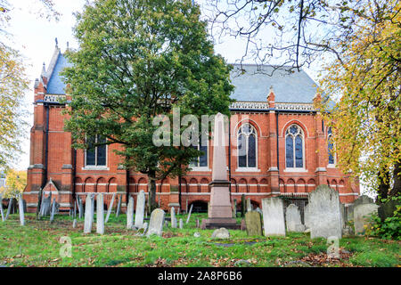 Highgate School Chapel and graveyard, North Road, Highgate Village, London, UK Stock Photo