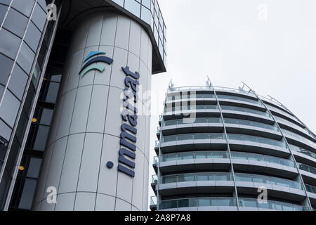 Inmarsat head office on Old Street Roundabout, London, UK Stock Photo