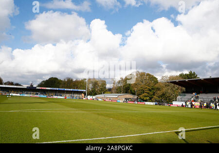 DOVER UNITED KINGDOM. NOVEMBER 10 View of Dover Athletic during The FA Cup First Round between Dover Athletic and Southend United at Crabble Athletic Stock Photo