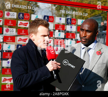 DOVER UNITED KINGDOM. NOVEMBER 10 Sol Campbell  manager of Southend United during The FA Cup First Round between Dover Athletic and Southend United at Stock Photo