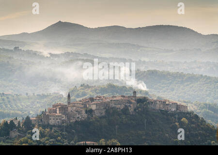 General view of the Seggiano, Tuscany, Italy, Europe. Stock Photo