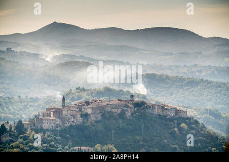 General view of the Seggiano, Tuscany, Italy, Europe. Stock Photo
