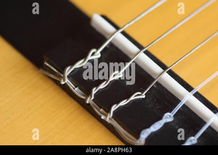guitar soundboard detail Stock Photo