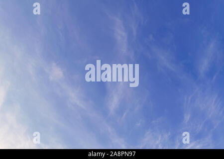 Fantastic soft white clouds against blue sky. Stock Photo