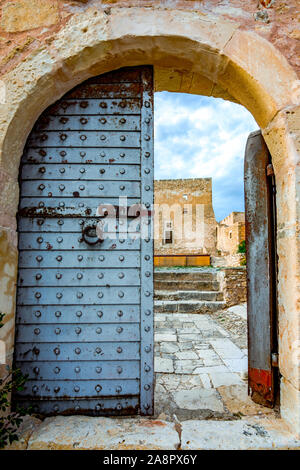 View of the historic venetian fort of Kazarma, Sitia, Crete Stock Photo