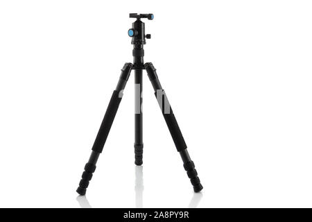 Camera Tripod Ball Head isolated on white background Stock Photo
