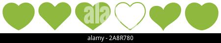 Heart Green | Eco | Nature | Love | Logo | Variations Stock Vector
