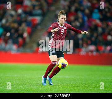 LONDON, ENGLAND. NOVEMBER 09: Sandra Starke of Germany   during Women's International Friendly between England Women and Germany Women at Wembley stad Stock Photo