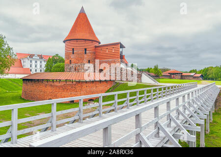Gothic Kaunas Castle in the second-largest Lithuanian city of Kaunas. Lithuania Stock Photo