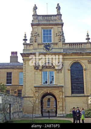 Trinity college chapel tower and clock one of the Oxford University colleges famously used in the Harry Potter films stories by J K Rowling Stock Photo