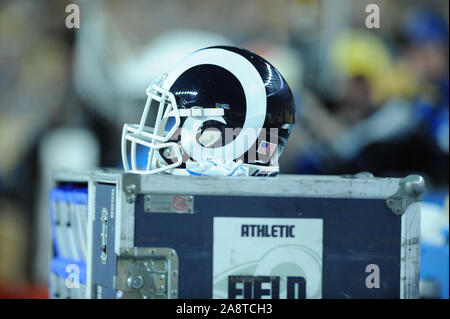 Pittsburgh, PA, USA. 10th Nov, 2019. Rams helmet during the Pittsburgh Steelers vs Los Angeles Rams at Heinz Field in Pittsburgh, PA. Jason Pohuski/CSM/Alamy Live News Stock Photo
