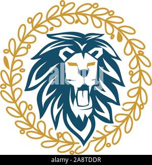 Lion Head Logo Design Symbol Illustration Template Vector Isolated Stock Vector