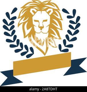 Lion Head Logo Design Symbol Illustration Template Vector Isolated Stock Vector