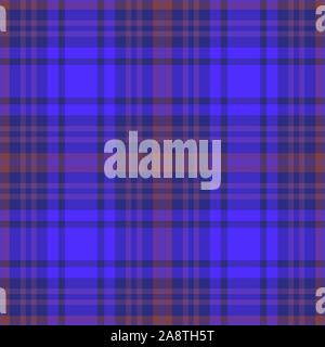 Tartan Pattern in blue and red. Texture for plaid, tablecloths, clothes, shirts, dresses, paper, bedding, blankets, quilts and other textile products. Stock Vector