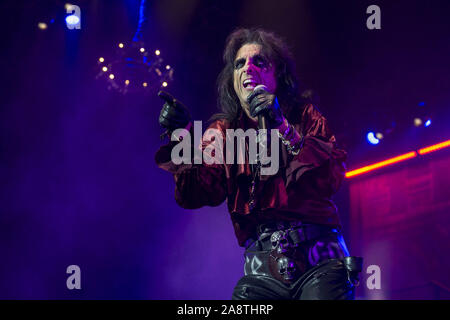 LONDON, ENGLAND: Alice Cooper performs at The O2 Arena Featuring: Alice Cooper Where: London, United Kingdom When: 10 Oct 2019 Credit: Neil Lupin/WENN Stock Photo