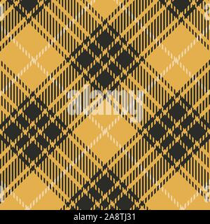 Tartan orange and black seamless pattern.Texture for plaid, tablecloths, clothes, shirts, dresses, paper, bedding, blankets, quilts and other textile Stock Vector