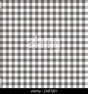 Grey Gingham seamless pattern. Texture from rhombus/squares for - plaid, tablecloths, clothes, shirts, dresses, paper, bedding, blankets, quilts and o Stock Vector