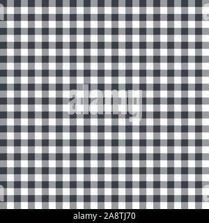 Black Gingham seamless pattern. Texture from rhombus/squares for - plaid, tablecloths, clothes, shirts, dresses, paper, bedding, blankets, quilts and Stock Vector