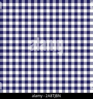 Blue Gingham seamless pattern. Texture from rhombus/squares for - plaid, tablecloths, clothes, shirts, dresses, paper, bedding, blankets, quilts and o Stock Vector