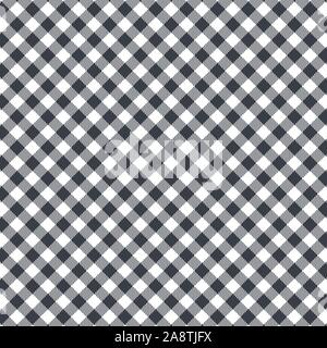 Black Gingham seamless pattern. Texture from rhombus/squares for - plaid, tablecloths, clothes, shirts, dresses, paper, bedding, blankets, quilts and Stock Vector