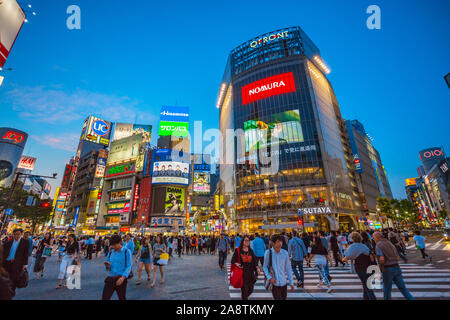 Shibuya Crossing, the busiest intersection in the World, Tokyo, Japan, Asia Stock Photo