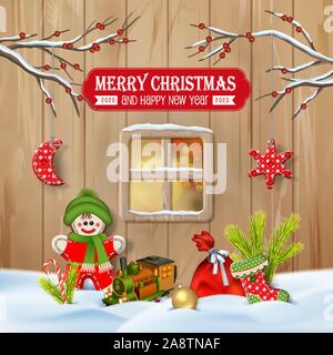 Christmas Winter Scene Stock Vector