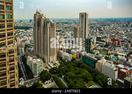 View from Tokyo Metropolitan Government Building or Tocho. Shinjuku district, Tokyo, Japan, Asia Stock Photo