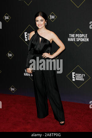 Lucy Hale attends the 2019 E! People's Choice Awards at Barker Hangar on November 10, 2019 in 