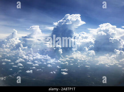 Strom clouds - aerial view from airplane Stock Photo