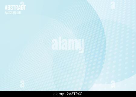 Abstract blue sky circle tech decoration halftone background. Use for minimal ad, template, design decoration, annual report, print. illustration Stock Vector