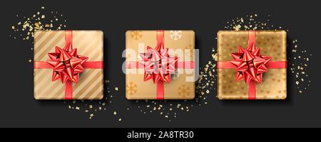 Set of Christmas Gifts Stock Vector