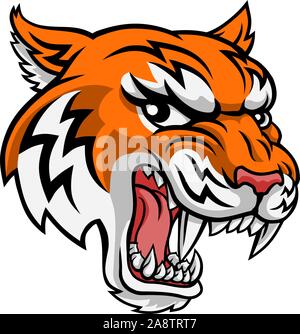 Tiger Animal Cartoon Mascot Stock Vector