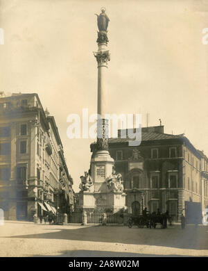 Column of the Immaculate Conception, Rome, Italy 1930s Stock Photo